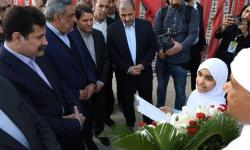 استقبال از معاون رییس جمهور و هیات همراه در فرودگاه خلیج فارس عسلویه