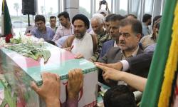 استقبال از شهدای گمنام در فرودگاه بین المللی خلیج فارس منطقه ویژه پارس