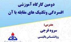 برگزاری دومین کارگاه آموزشی &laquo;افسردگی و تکنیک&zwnj;های مقابله با آن&raquo;