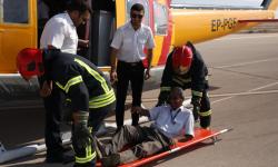 مانور طرح شرایط اضطراری فرودگاه خلیج فارس عسلویه برگزار شد