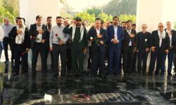 همزمان با آغاز هفته بسیج صورت گرفت؛ غبارروبی و عطرافشانی مزار شهدای گمنام در سازمان منطقه ویژه پارس