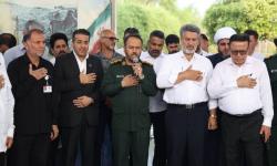 آیین عطرافشانی مزار شهدای گمنام سازمان منطقه ویژه پارس برگزار شد