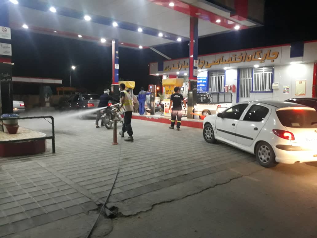 ضدعفونی معابر شهری چاه مبارک