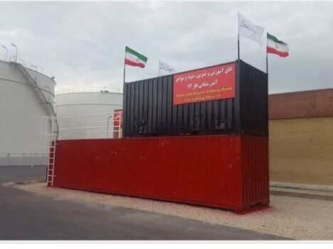 ساخت اتاق دود تمرین&zwnj;های آتش&zwnj;&zwj;نشانان در پالایشگاه فاز ۱۳ پارس جنوبی